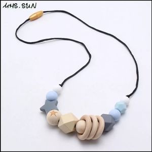 Mom's baby's teething necklace. Safety certified.